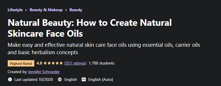 Create natural skincare face oil