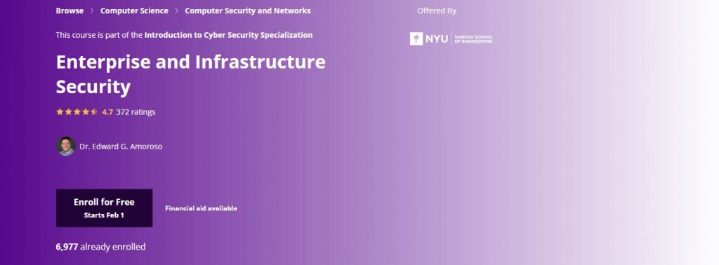 Nyu Enterprise and Infrastructure Security Classes