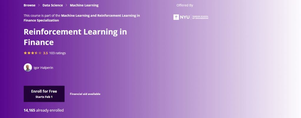 Nyu Reinforcement Learning in Finance Course