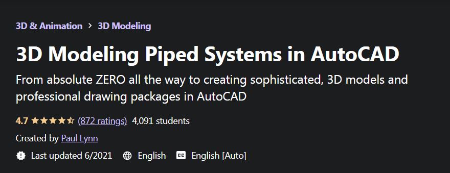 3D modeling piped systems
