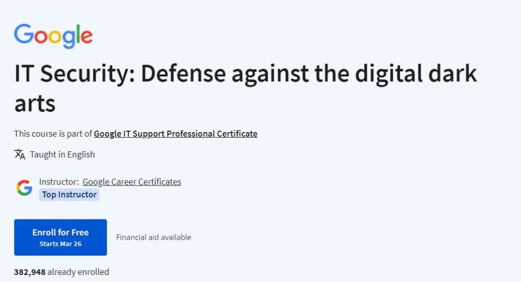 IT Security: Defense against the digital dark arts 