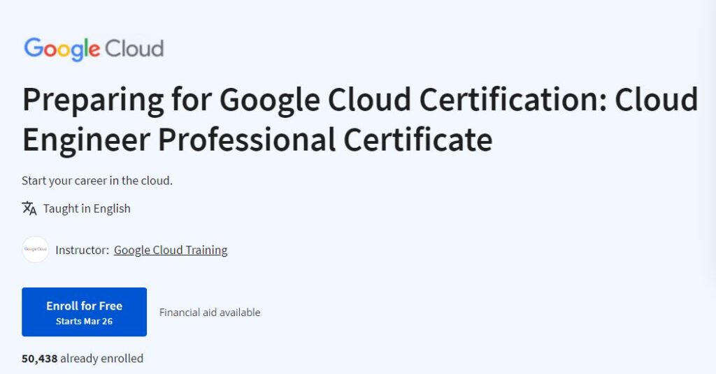 Preparing for Google Cloud Certification: Cloud Engineer Professional Certificate 