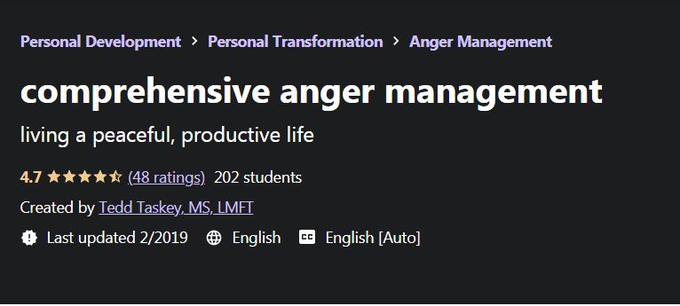 Comprehensive anger management