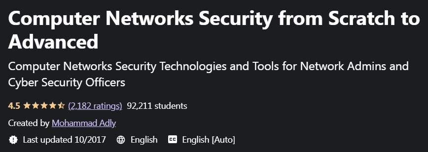 Computer Networks Security from Scratch to Advanced