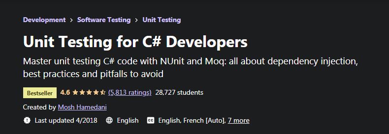 Unit Testing for C# Developers