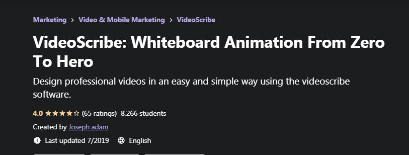 Videoscribe whiteboard animation from zero to hero