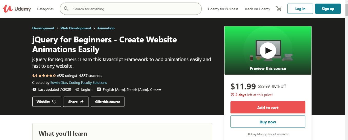 jQuery for Beginners - Create Website Animations Easily