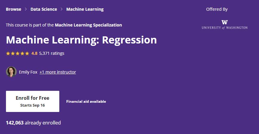 Machine Learning Regression