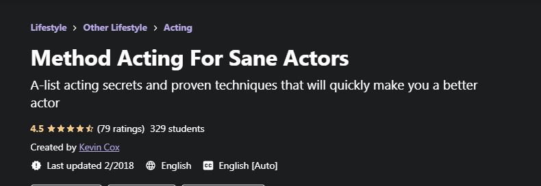 Method acting for sane actors