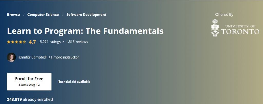 Learn to program the Fundamentals