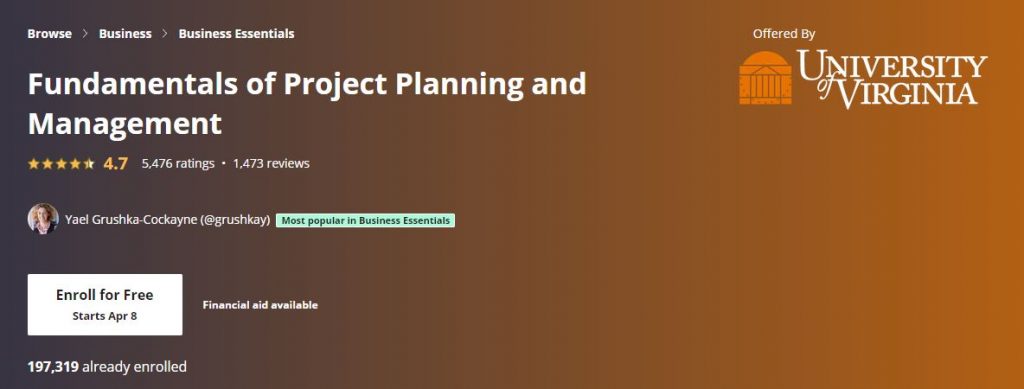 Fundamentals of project planning and management
