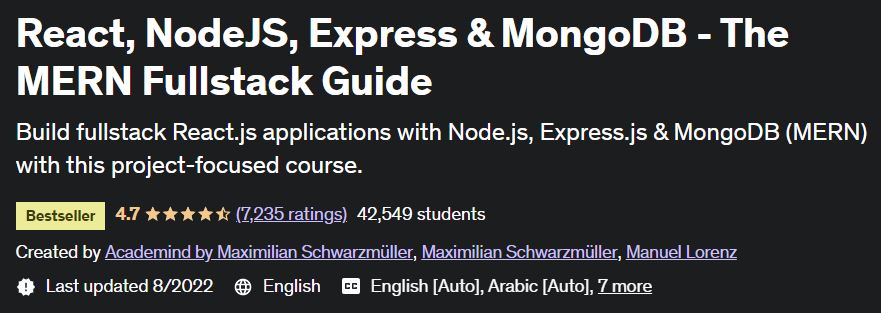 React, NodeJS, Express & MongoDB