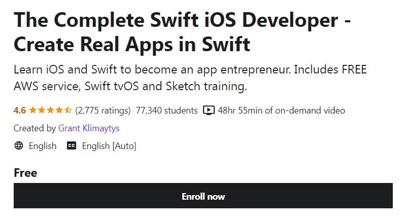 The Complete Swift iOS Developer - Create Real Apps in Swift