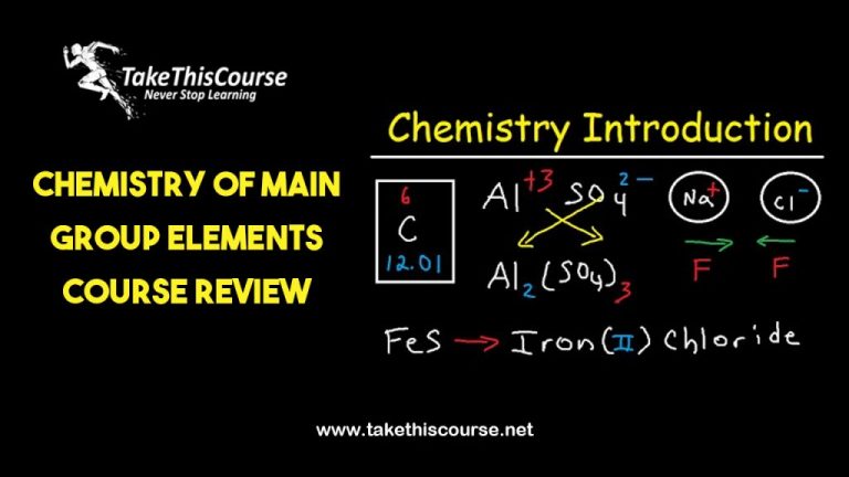 Chemistry Of Main Group Elements Course Review