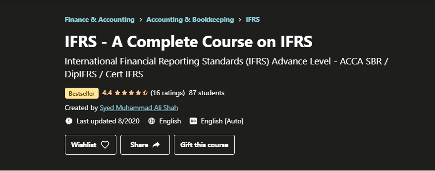 IFRS - A Complete Course on IFRS
