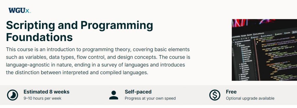 Scripting and Programming Foundations