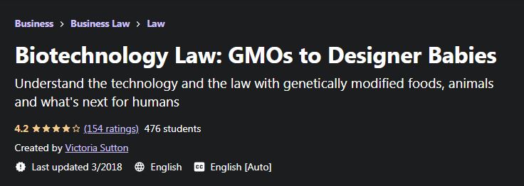 Biotechnology law