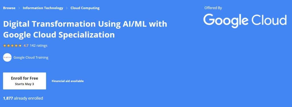 digital transformation using AI ML with Google cloud