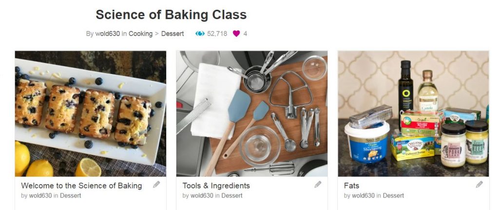 Science of baking class