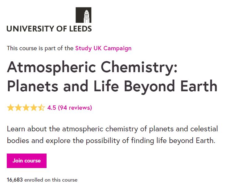 Atmospheric Chemistry- Planets and Life Beyond Earth