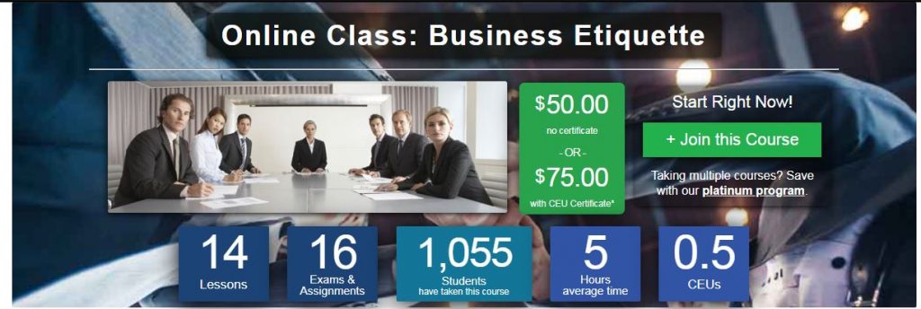 Online Class Business Etiquette