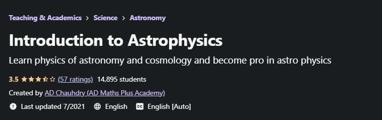 Intro to astrophysics