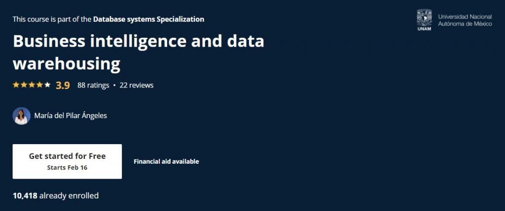 Business intelligence and data warehousing