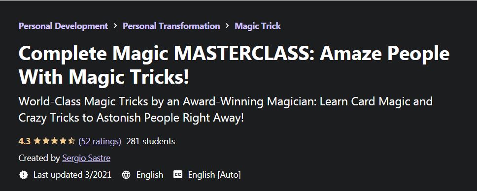 Complete magic Masterclass