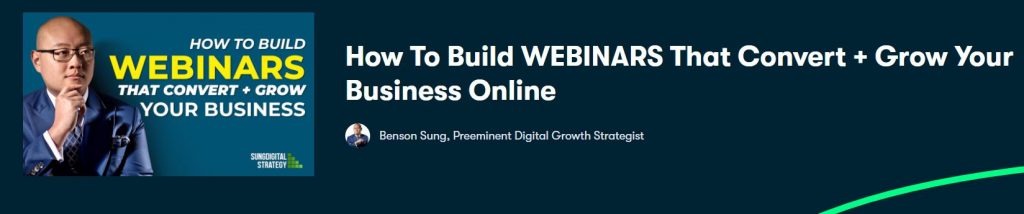 How to build WEBINARS