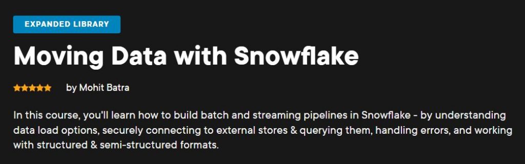 Moving Data with Snowflake