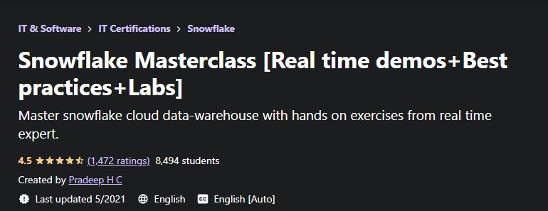 Snowflake Masterclass