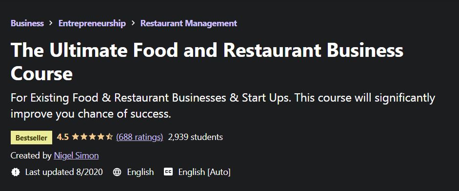 The ultimate food and restaurant business course