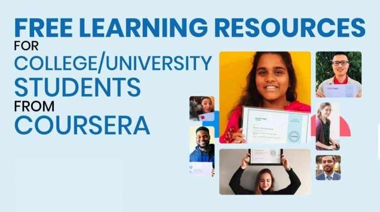 Free Learning Resources for College/University Students from Coursera