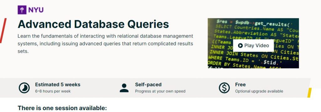 Advanced Database queries