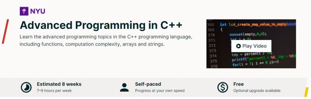 Advanced Programming in C++