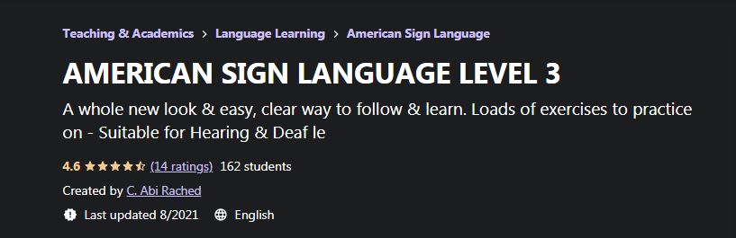 American Sign Language Level 3