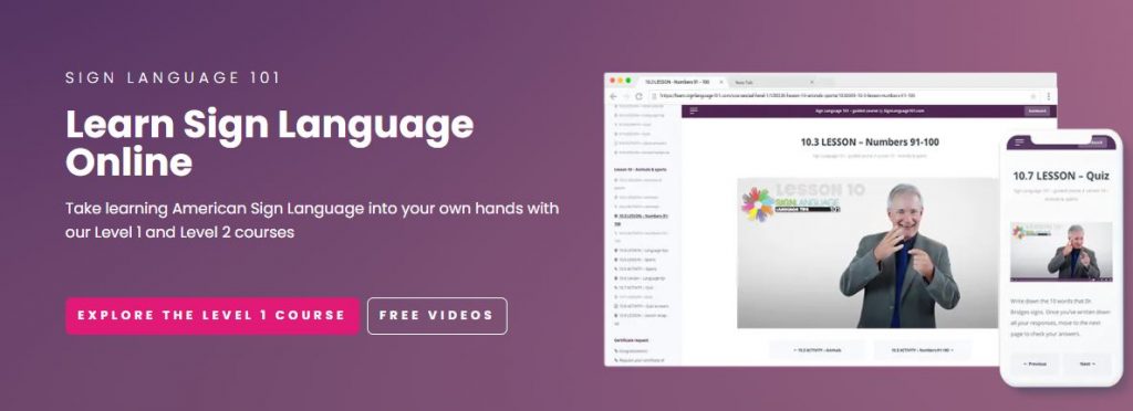 Learn sign language Online