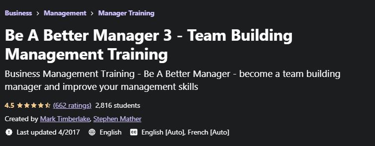 Be a better Manager