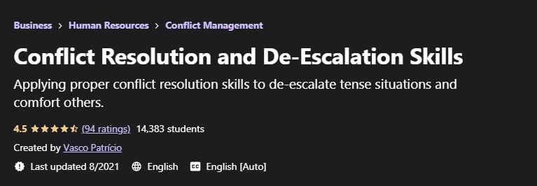 Conflict resolution esclation