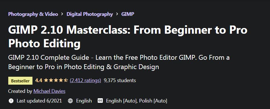 GIMP 2.10 Masterclass