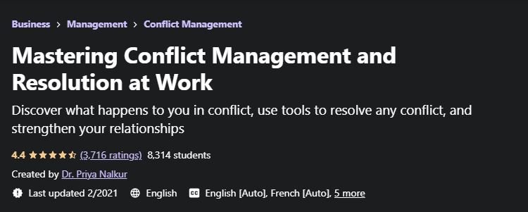 MAstering conflict Managenment