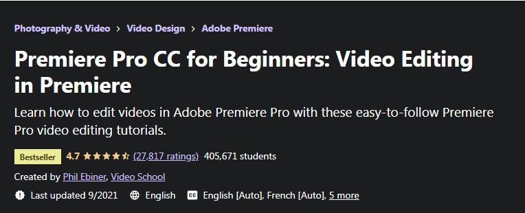 Premiere pro CC for Beginners