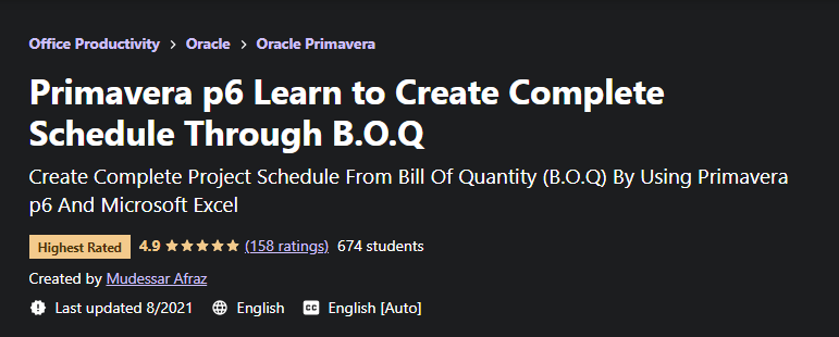 Primavera p6 learn to complete schedule