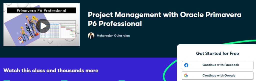 Project management withOracle Primavera
