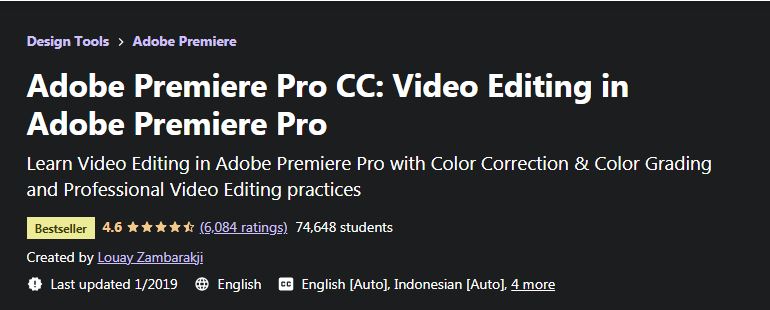 Video editing in Adobe Premiere Pro