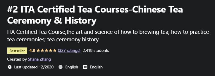 ITA Certified Tea Courses-Chinese Tea Ceremony & History