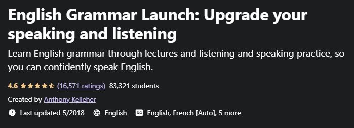 English Grammar Launch: Upgrade your speaking and listening
