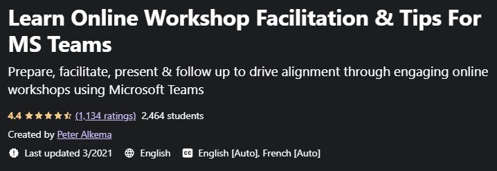 Learn Online Workshop Facilitation & Tips For MS Teams