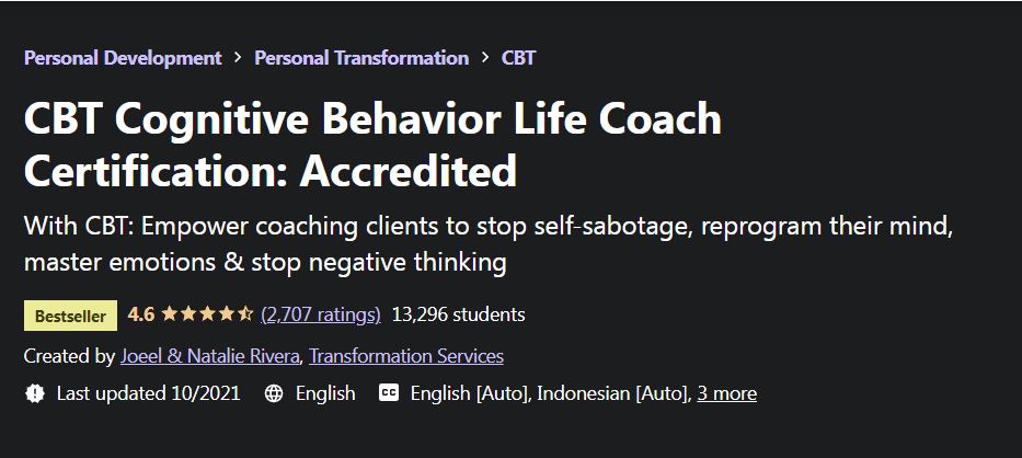 CBT Cognitive Behavior Life Coach Certification