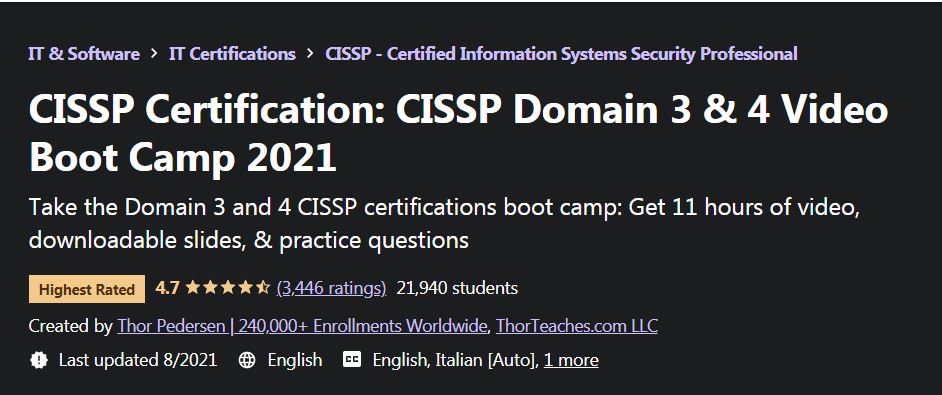 Cissp Certification 3&4